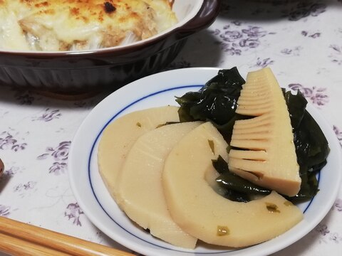 簡単作り置き♪タケノコとワカメのさっと煮